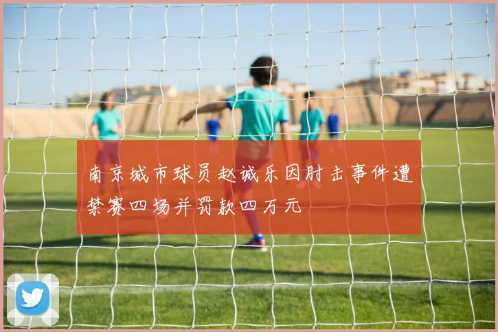 南京城市球员赵诚乐因肘击事件遭禁赛四场并罚款四万元